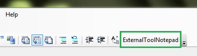 External Tool Added To ToolBar